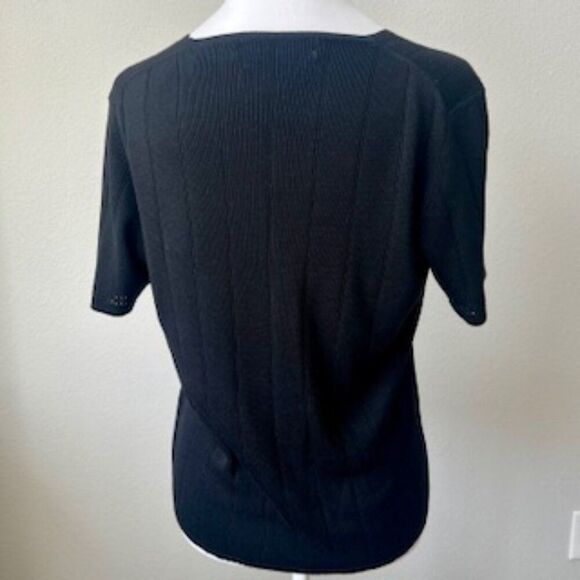 Valerie Stevens Petites 100% pure silk office wear luxury sweater top blouse - Picture 2 of 6